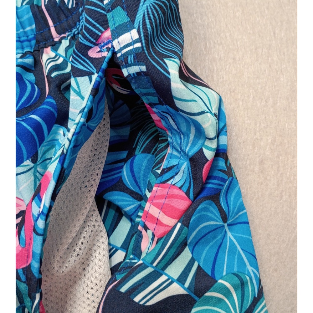 Member's Mark Men's Resort Swim Trunk Size XL Flamingo‎ Tropical Palm Leafs - Picture 4 of 12